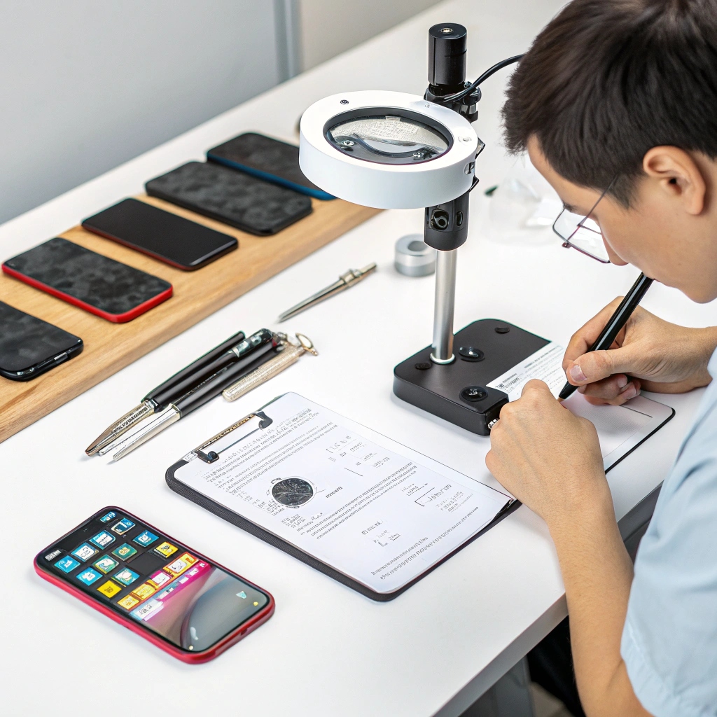 Smartphone case visual inspection process