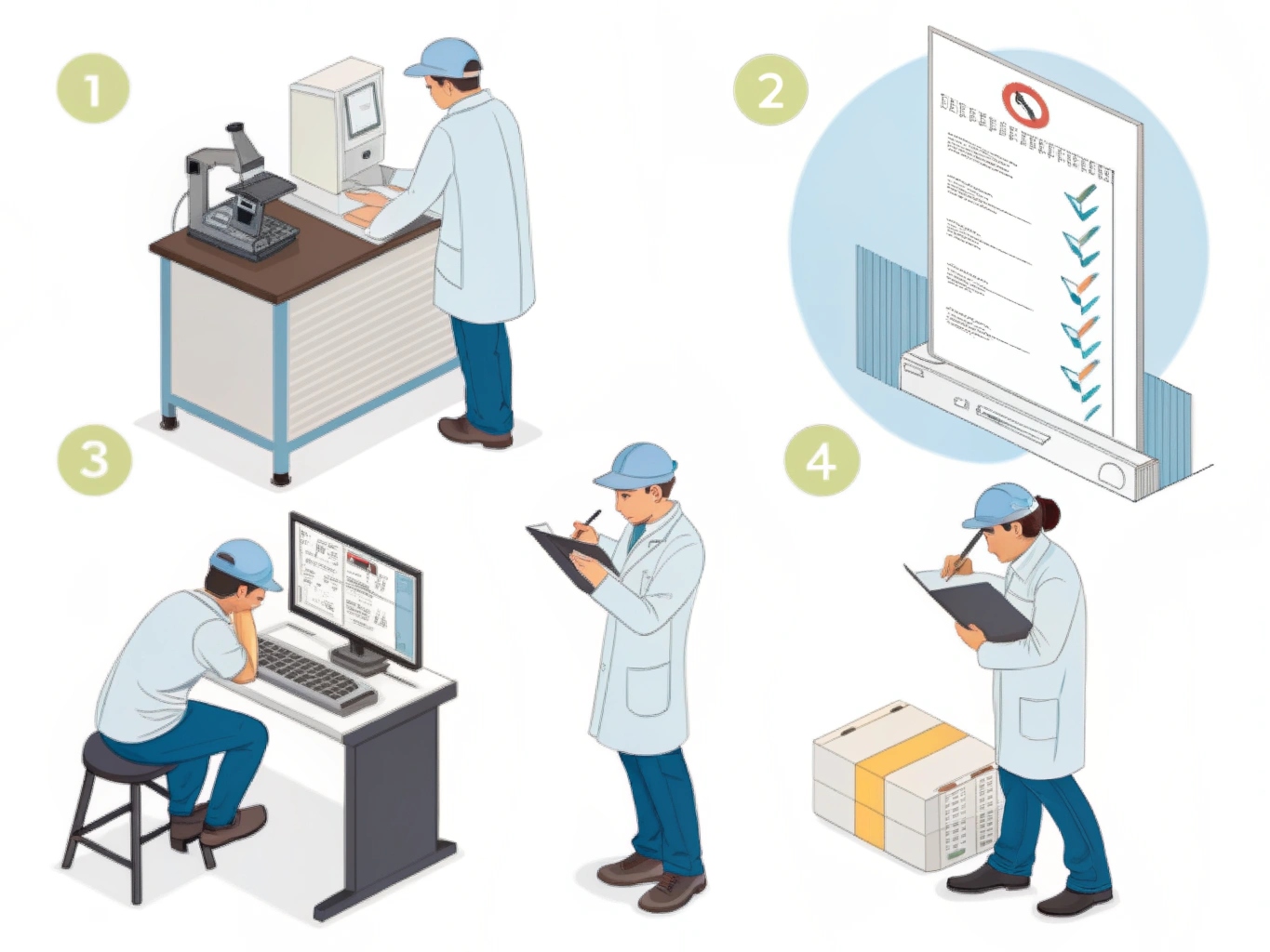 Visual inspection steps